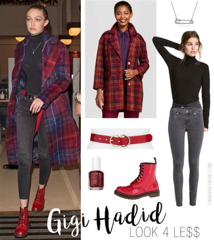 Gigi Hadid In Plaid