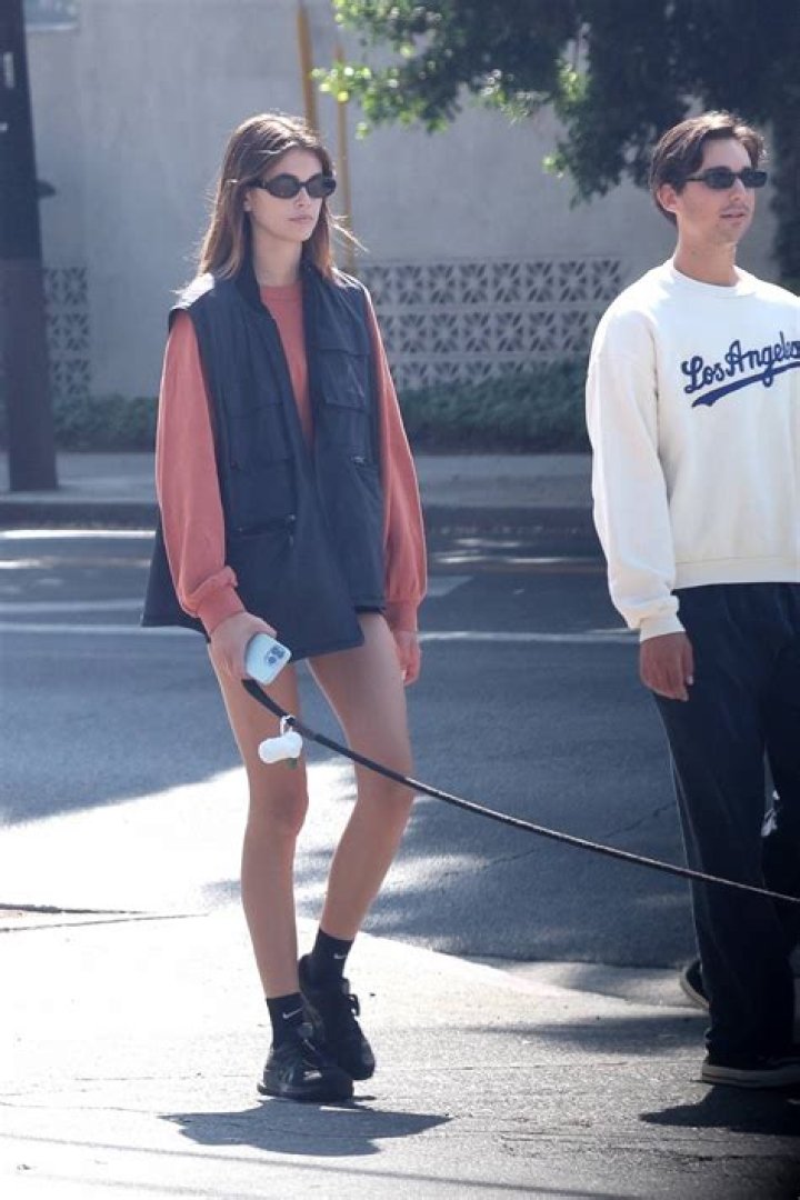 Kaia Gerber in a cool outfit