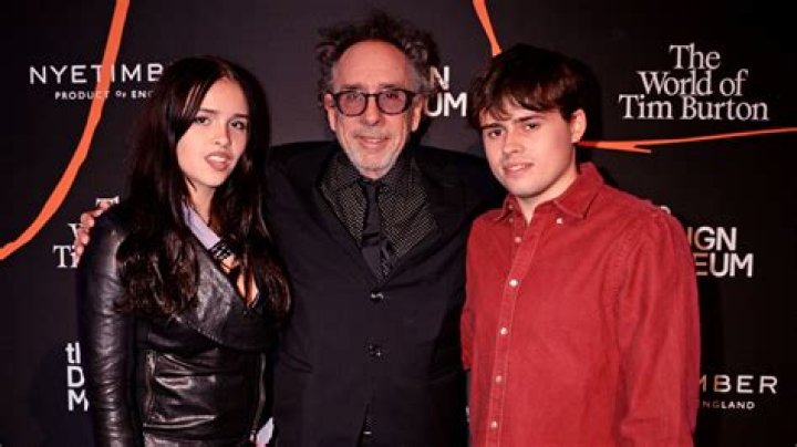 (L-R) Nell Burton, Tim Burton, Billy-Ray Burton and Levi the dog attend the Tim Burton Close Encounter red carpet during the 16th Rome Film Fest 2021 on October 23, 2021 in Rome, Italy.Tim Burton Close Encounter - 16th Rome Film Fest 2021, Italy - 23 Oct 2021