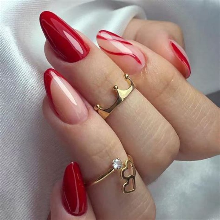 Red French Tip Press Ons