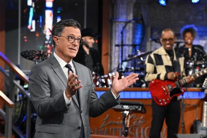 The Late Show with Stephen Colbert airing tonight, Monday, July 11, 2016, including guests Bryan Cranston, Busy Phillips, and musical performance by Blink-182 taping in New York. Photo: Timothy Kuratek/CBS &copy;2016CBS Broadcasting Inc. All Rights Reserved